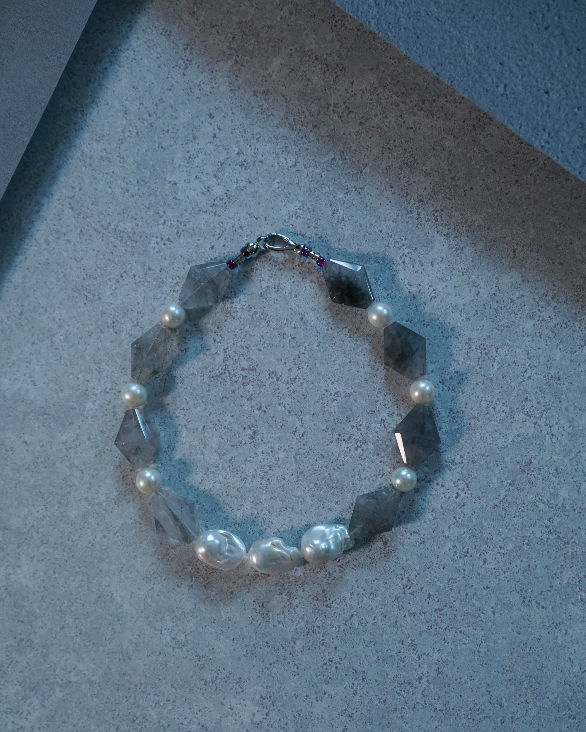 Pale Weather — Quartz & Pearl Necklace