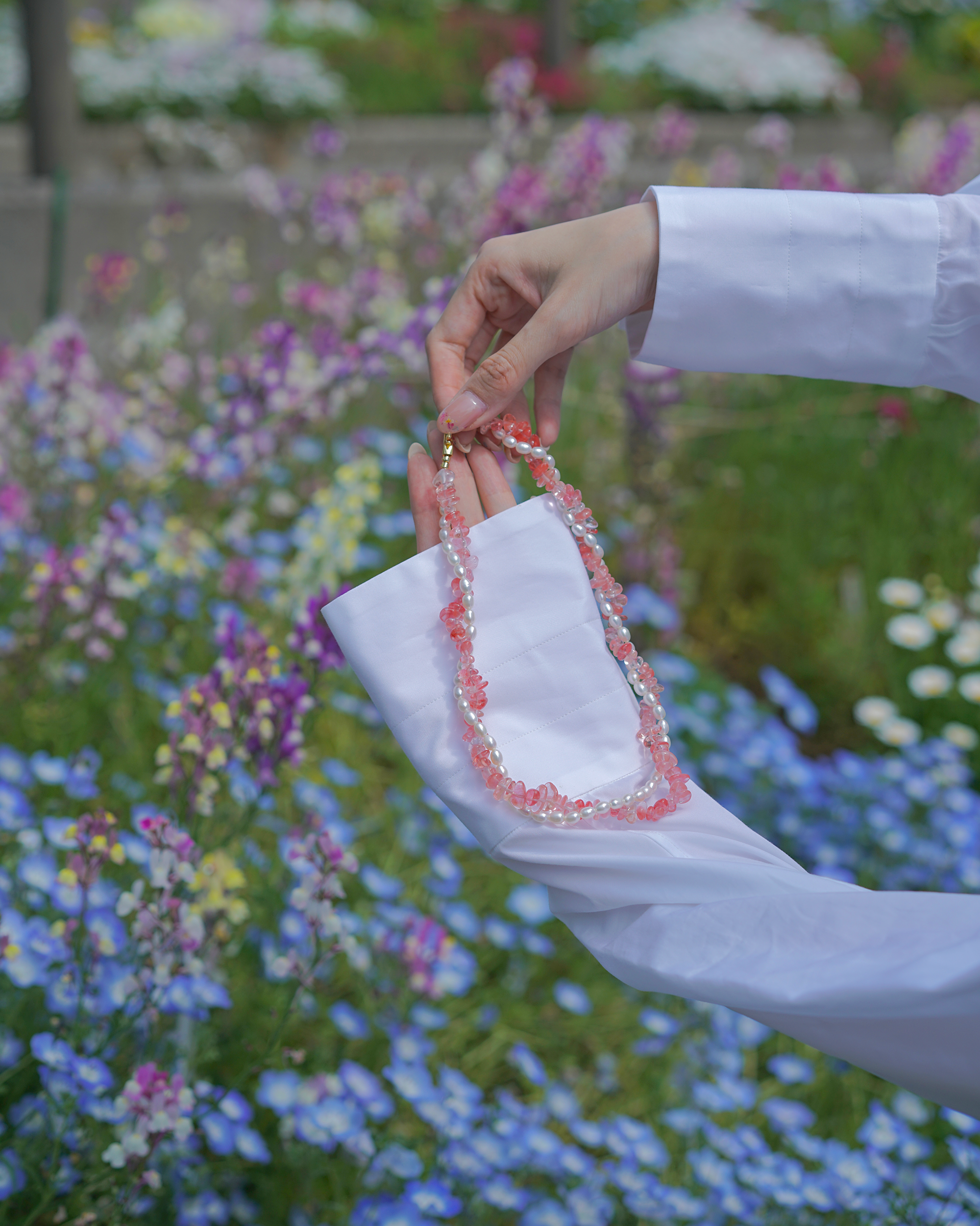 Rosewater — Pearl & Quartz Necklace