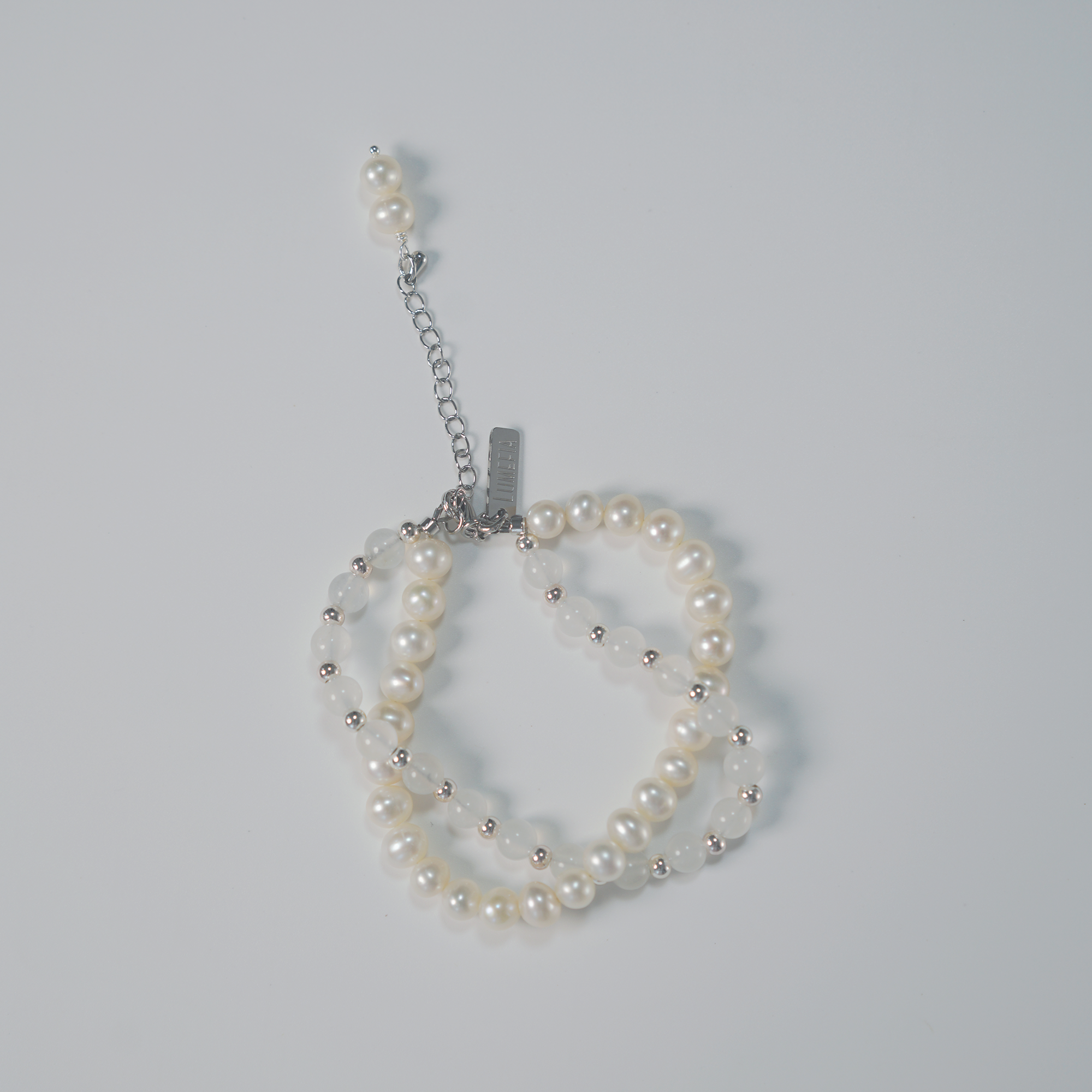 Pearl Bracelet 01 | White Jade & Pearl Bracelet | Lumefia