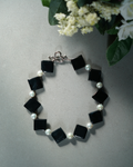 Noir Rhythm — Edison pearl & Agate Necklace