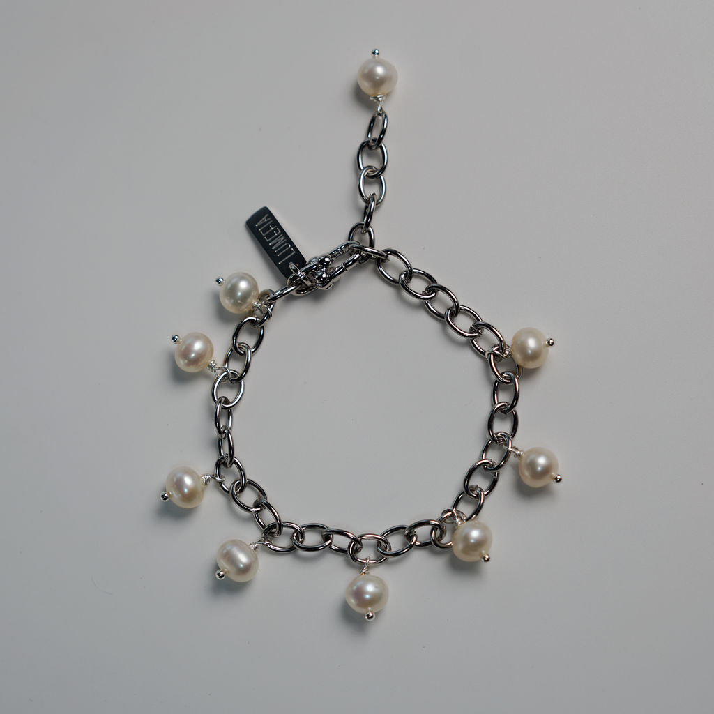 Pearl Bracelet 04 | Freshwater Pearl Chain Bracelet | Lumefia