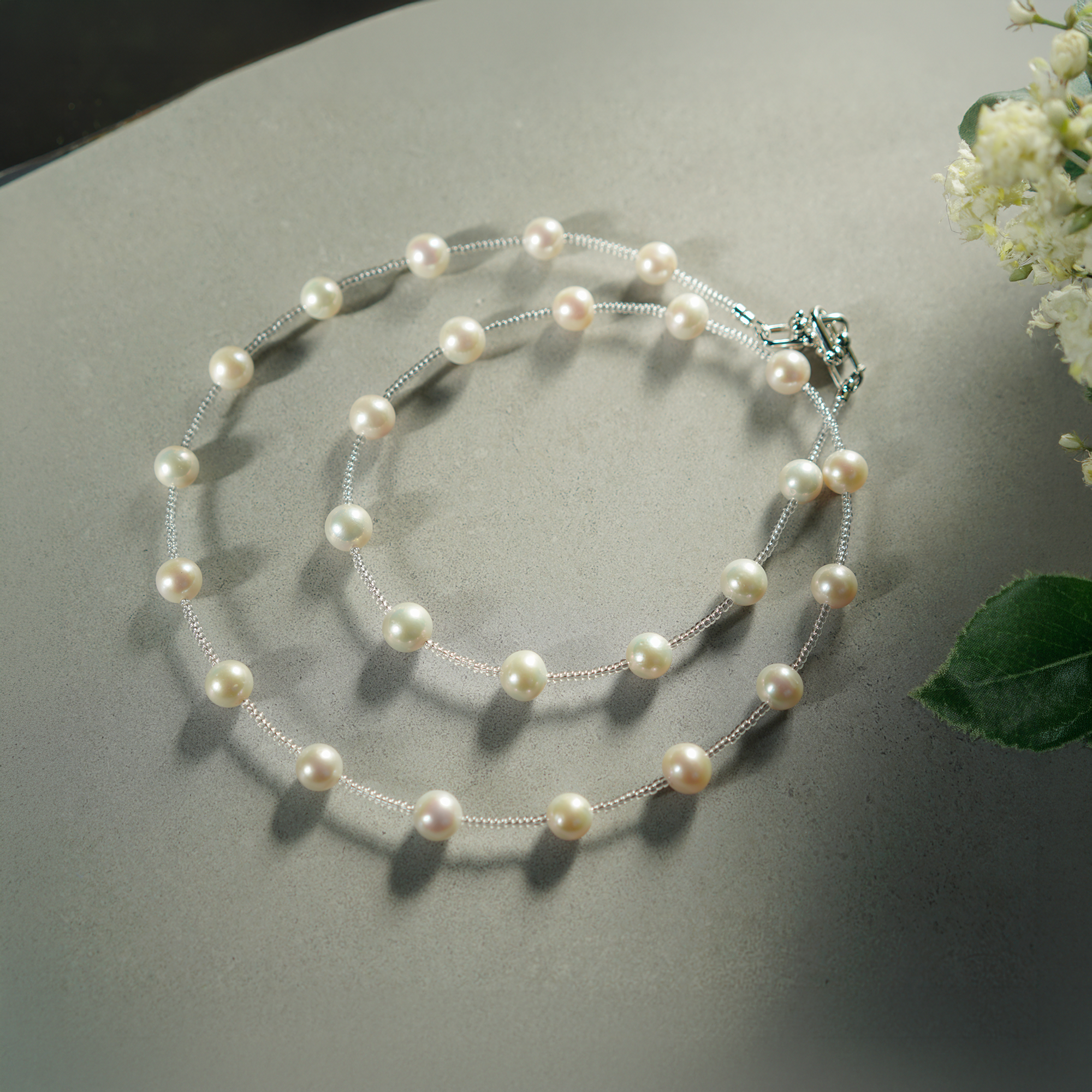 Star Trace — 2-Way Edison Pearl & Glass Necklace
