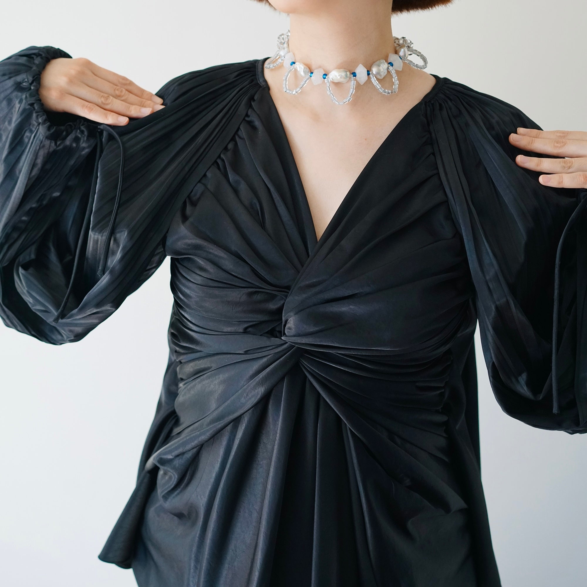 Silver Pulse — Baroque Pearl & Quartz Choker