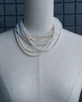 White Noise | Multi-Strand Freshwater Pearl Necklace | Lumefia