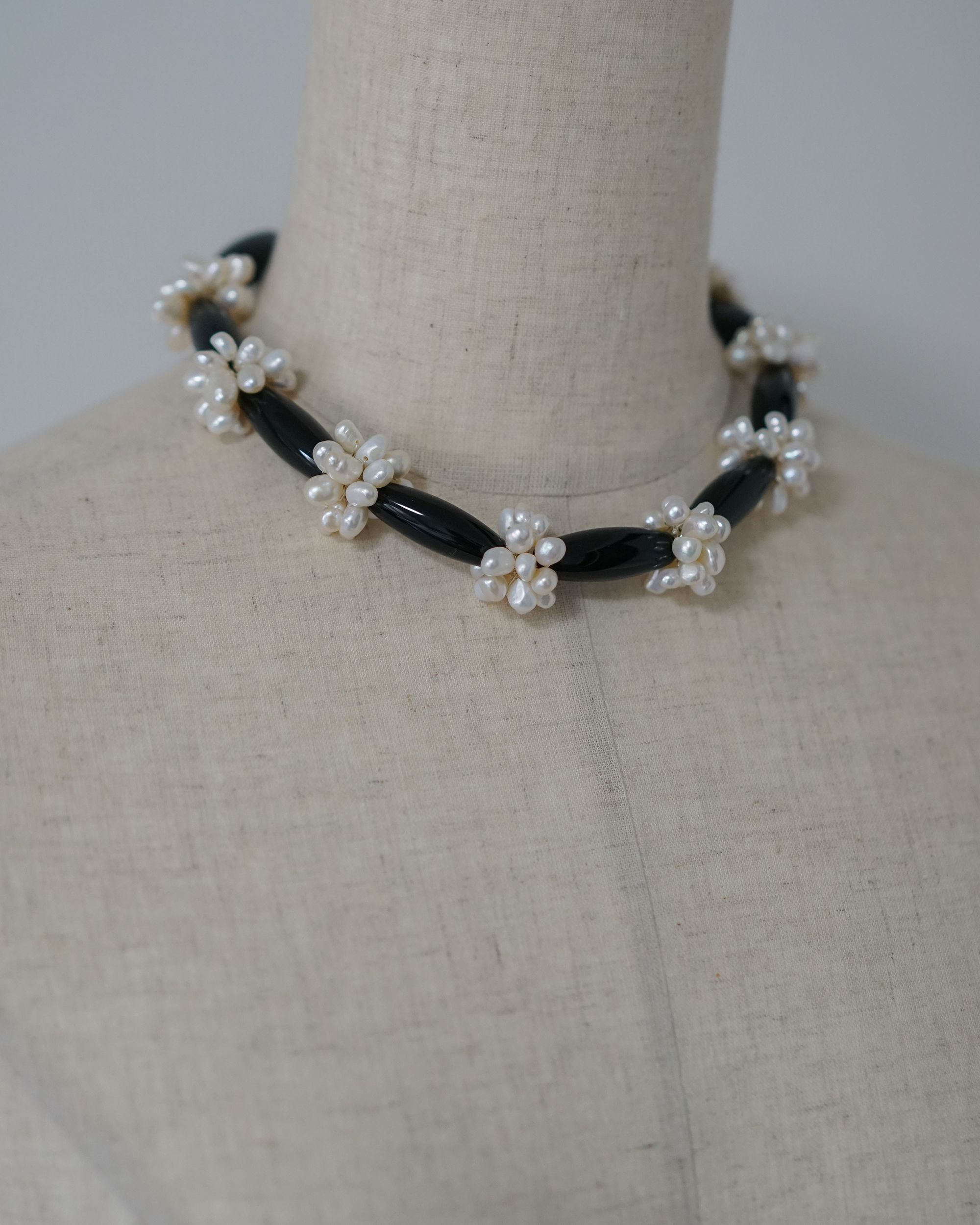 City Intervals — Agate & Baroque Pearl Necklace