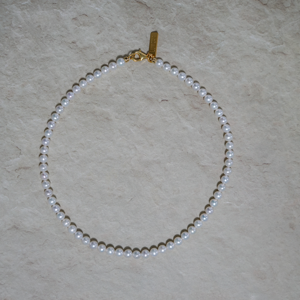 Classic Pearl Necklace | 5–6mm Freshwater Pearl | Lumefia