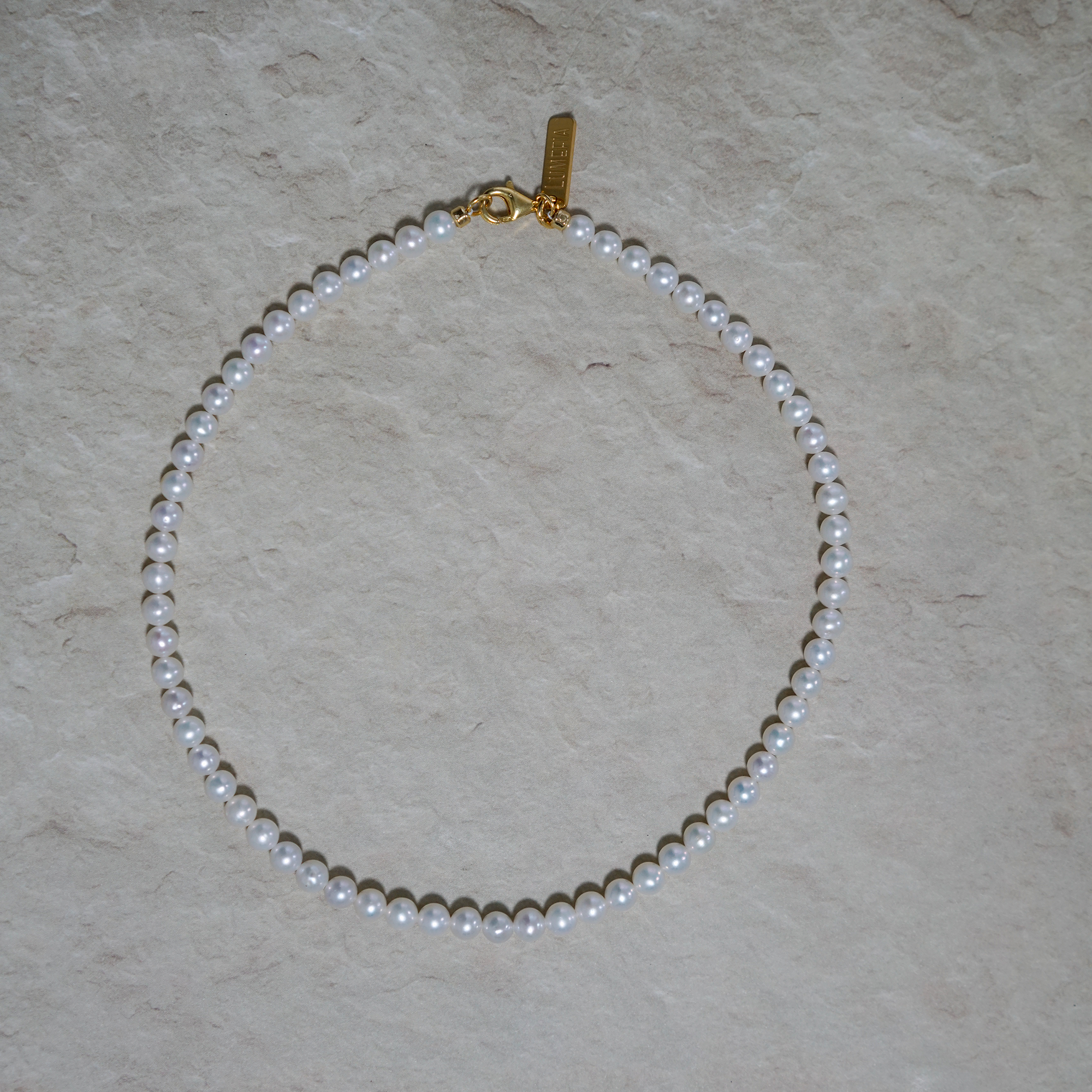 Classic Pearl Necklace | 5–6mm Freshwater Pearl | Lumefia