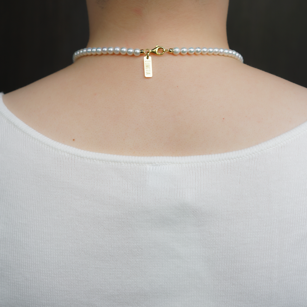 Classic Pearl Necklace | 5–6mm Freshwater Pearl | Lumefia