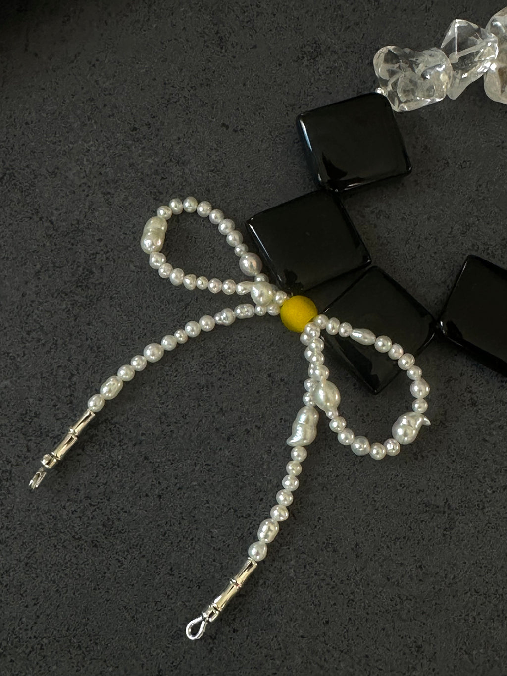 After Hours — Baroque Pearl & Agate Necklace
