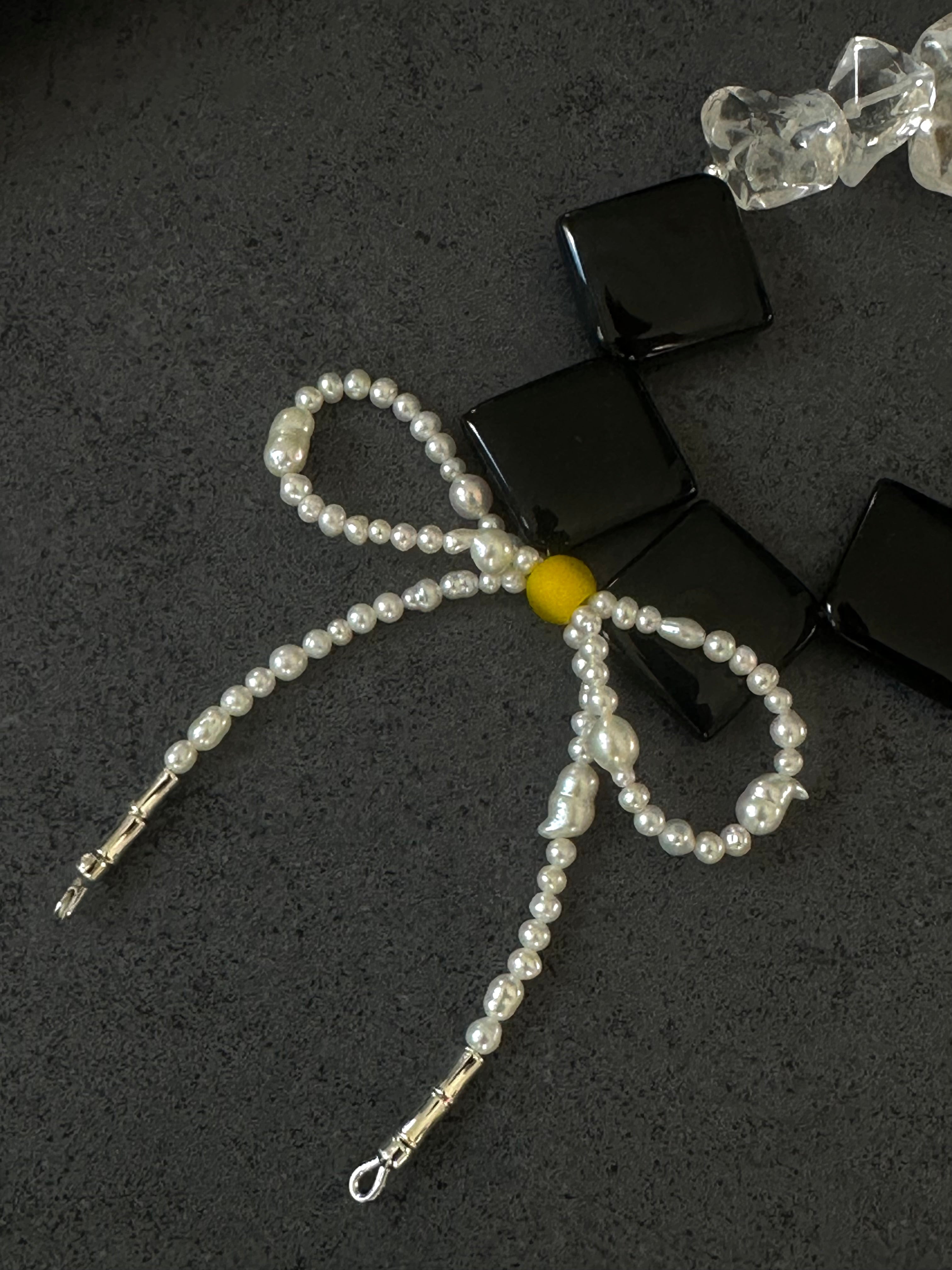 After Hours — Baroque Pearl & Agate Necklace