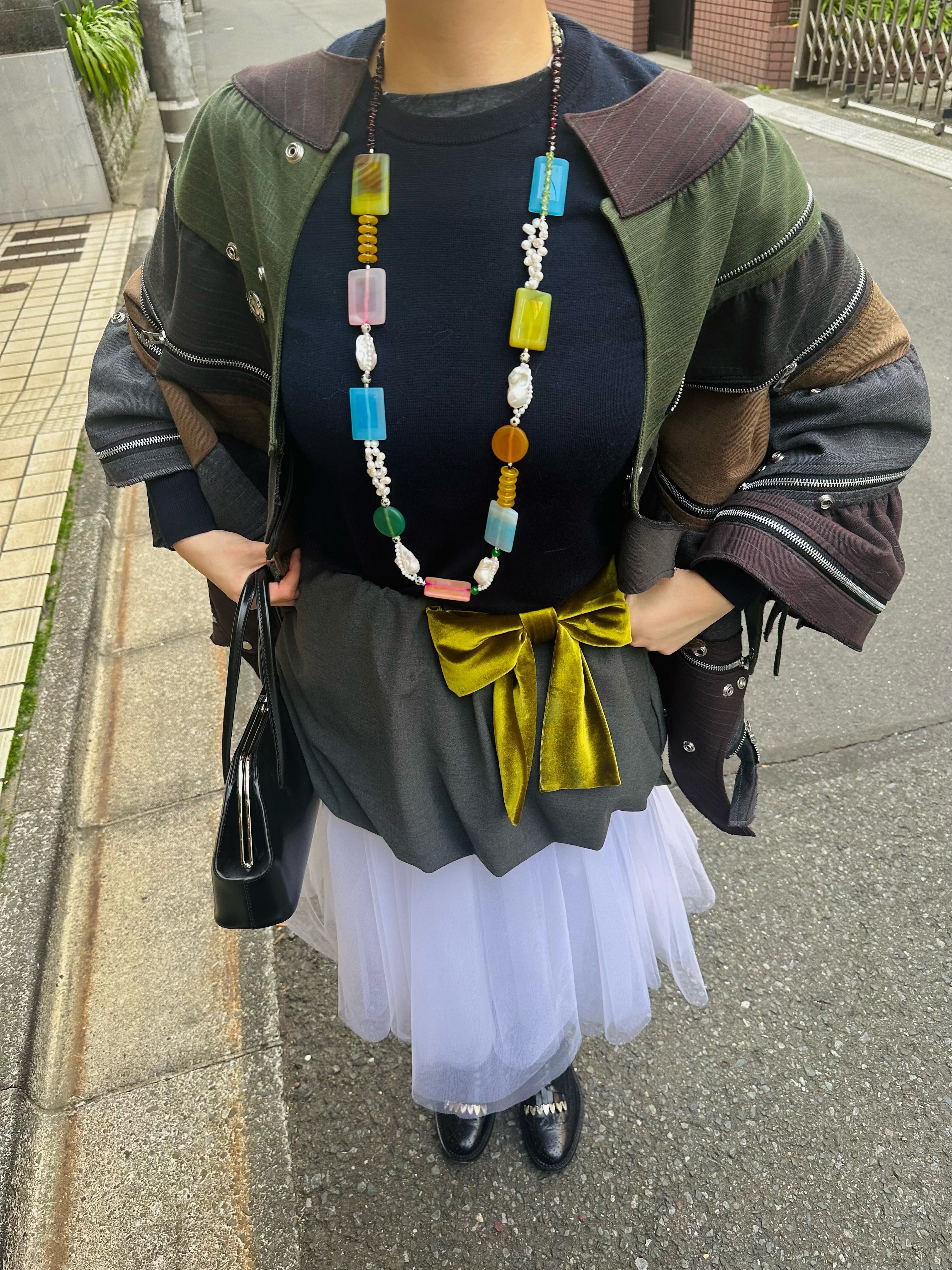 Iris — Baroque Pearl & Agate Necklace