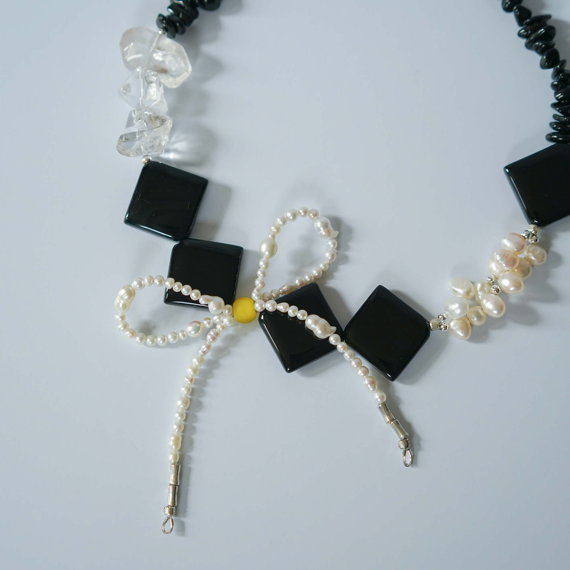 After Hours — Baroque Pearl & Agate Necklace