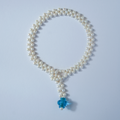 Blue Current | Freshwater Pearl & Indian Glass Necklace | Lumefia