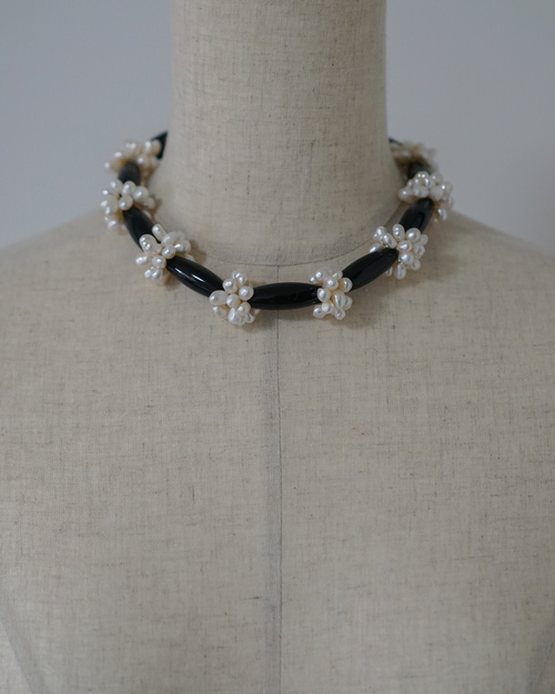 City Intervals — Agate & Baroque Pearl Necklace