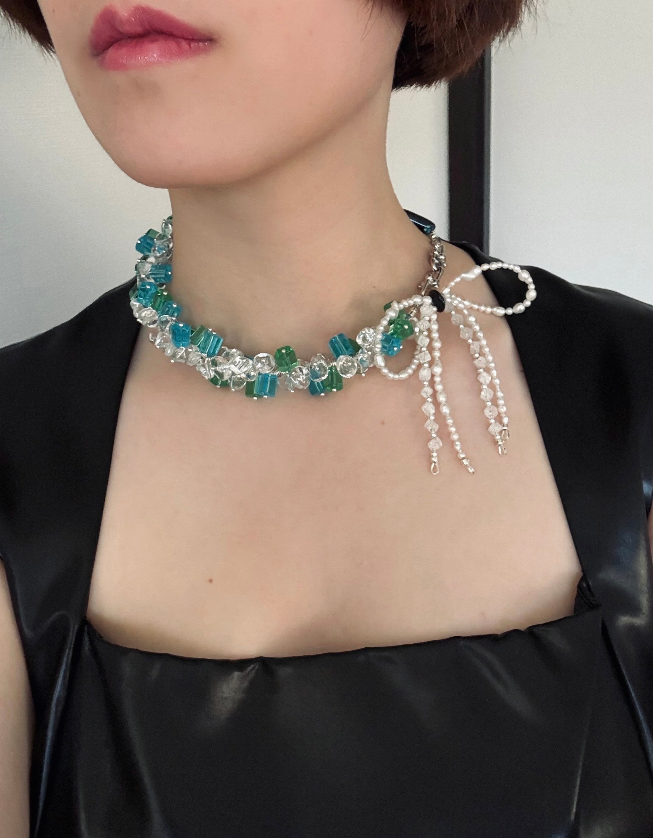 Concrete Belle — Baroque Pearl, Agate & Quartz Necklace