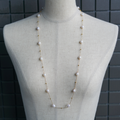 Line & Pearl 03 | 2-Way Freshwater Pearl & Stainless Steel Chain Necklace | Lumefia