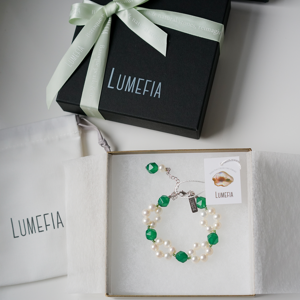 Shimmer Fragments | Pearl & Shell Bracelet | Lumefia