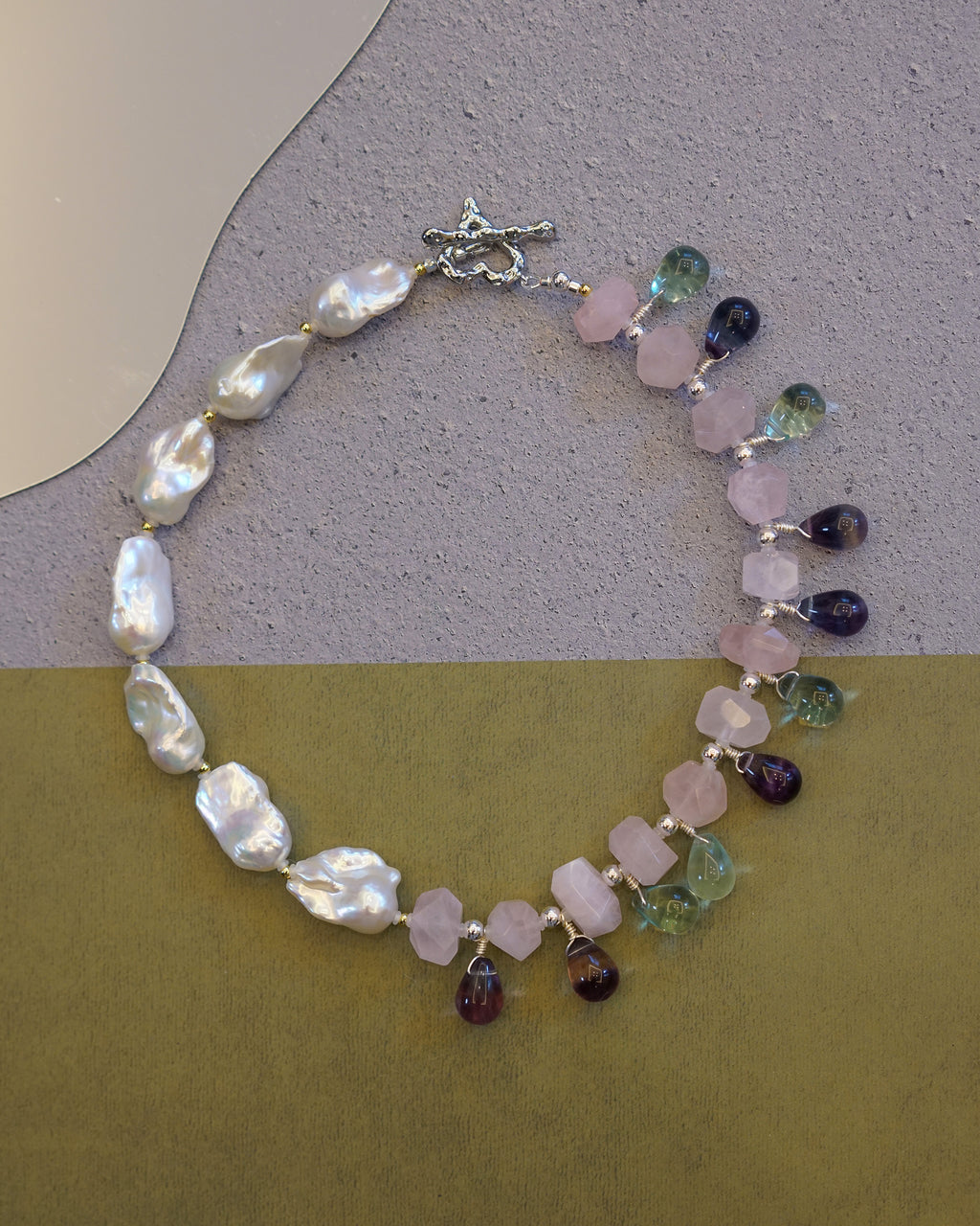 Dew Garden — Baroque Pearl & Quartz Necklace