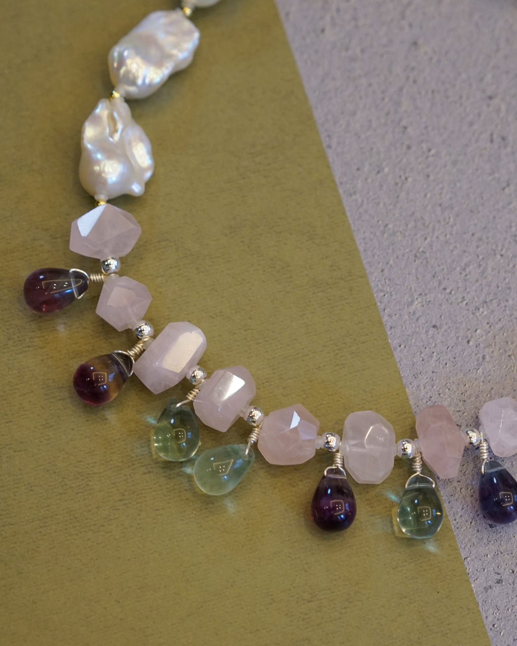 Dew Garden — Baroque Pearl & Quartz Necklace