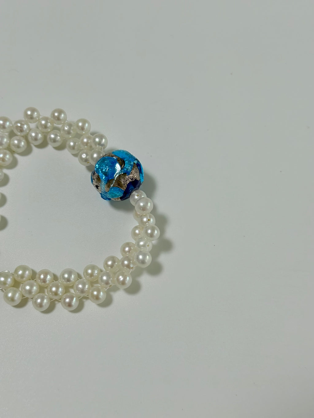 Blue Note | Freshwater Pearl & Japanese Glass Bracelet | Lumefia