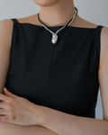 Held in Softness — Baroque Pearl & Agate Necklace