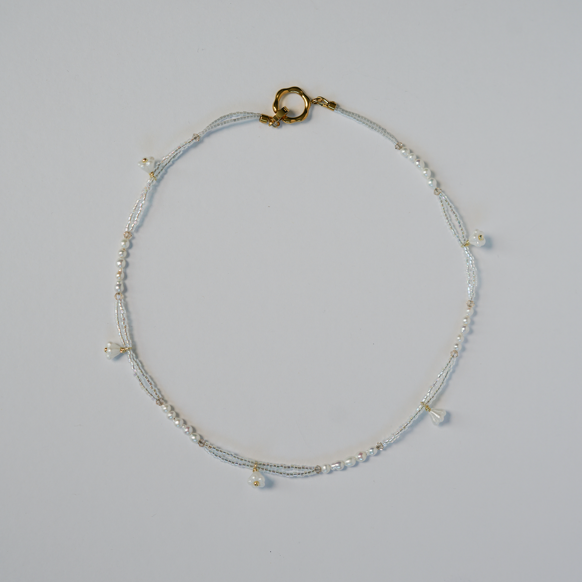 Lily of the Valley | Baroque Pearl & Glass Bead Necklace | Lumefia