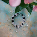 Silent Orbit | Hand-Linked Coexisting Quartz & Freshwater Pearl Statement Necklace | Lumefia