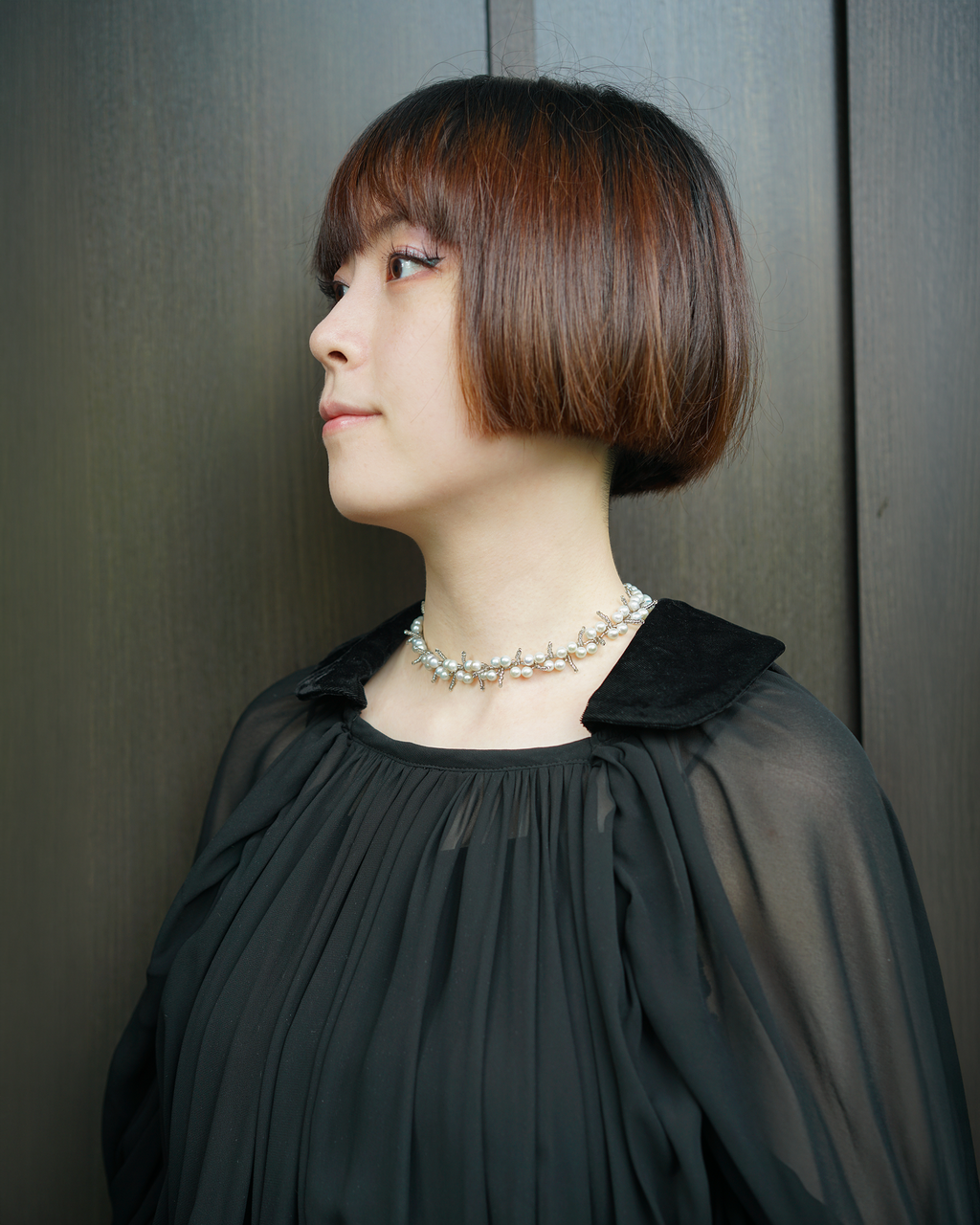 Silver Veins | 5–6mm Freshwater Pearl & Japanese Glass Necklace