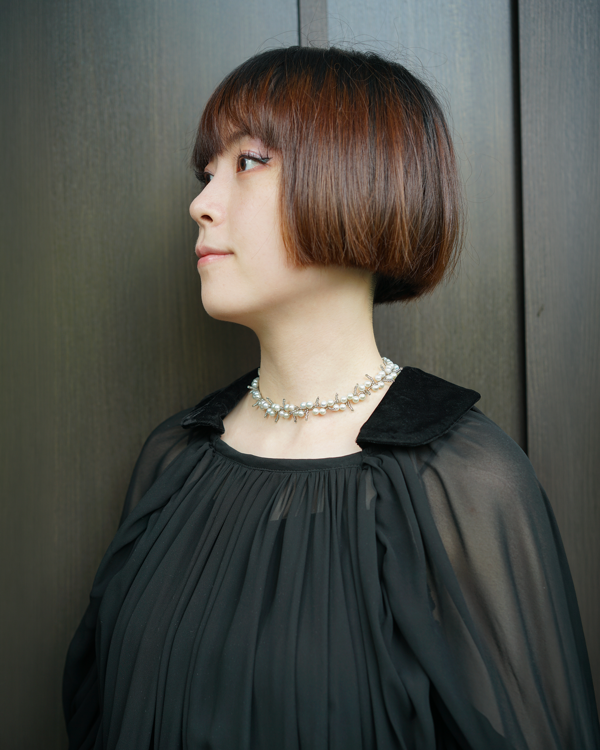 Silver Veins | 5–6mm Freshwater Pearl & Japanese Glass Necklace