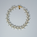 Silver Veins | 5–6mm Freshwater Pearl & Japanese Glass Necklace