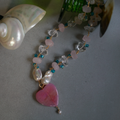 Soaring Heart — Quartz, Baroque Pearl & Agate Necklace