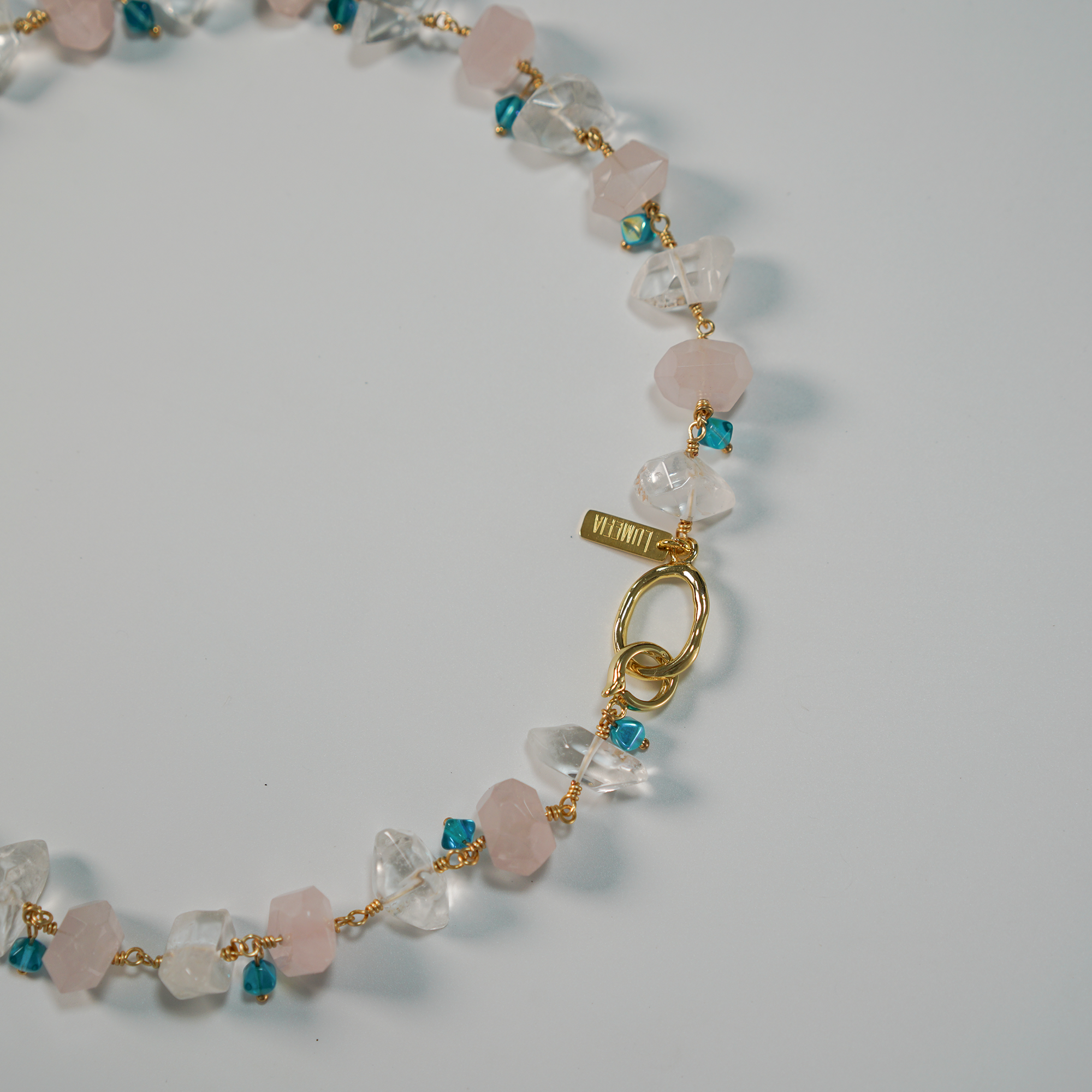 Soaring Heart — Quartz, Baroque Pearl & Agate Necklace
