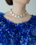 Blue Haze —  Silver-blue Baroque Pearl Necklace