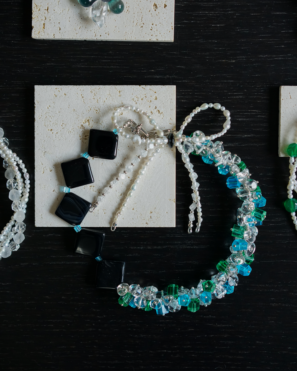 Concrete Belle — Baroque Pearl, Agate & Quartz Necklace