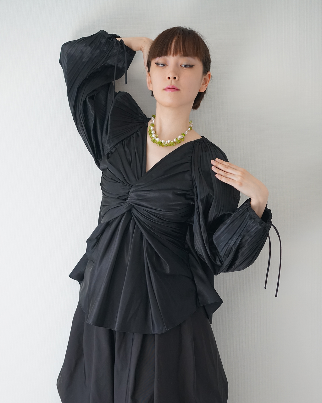 Green Growth — Hand-linked Edison Pearl & Quartz Necklace