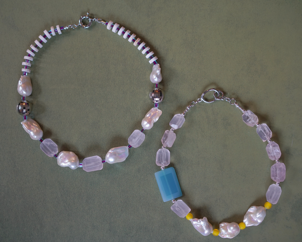 Mirror Break — Baroque Pearl & Quartz Necklace