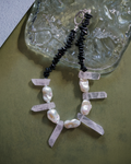 Moon Shards — Baroque Pearl & Rose Quartz Necklace