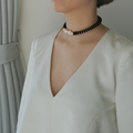 Noir Pearl — Black Agate & Baroque Pearl Choker