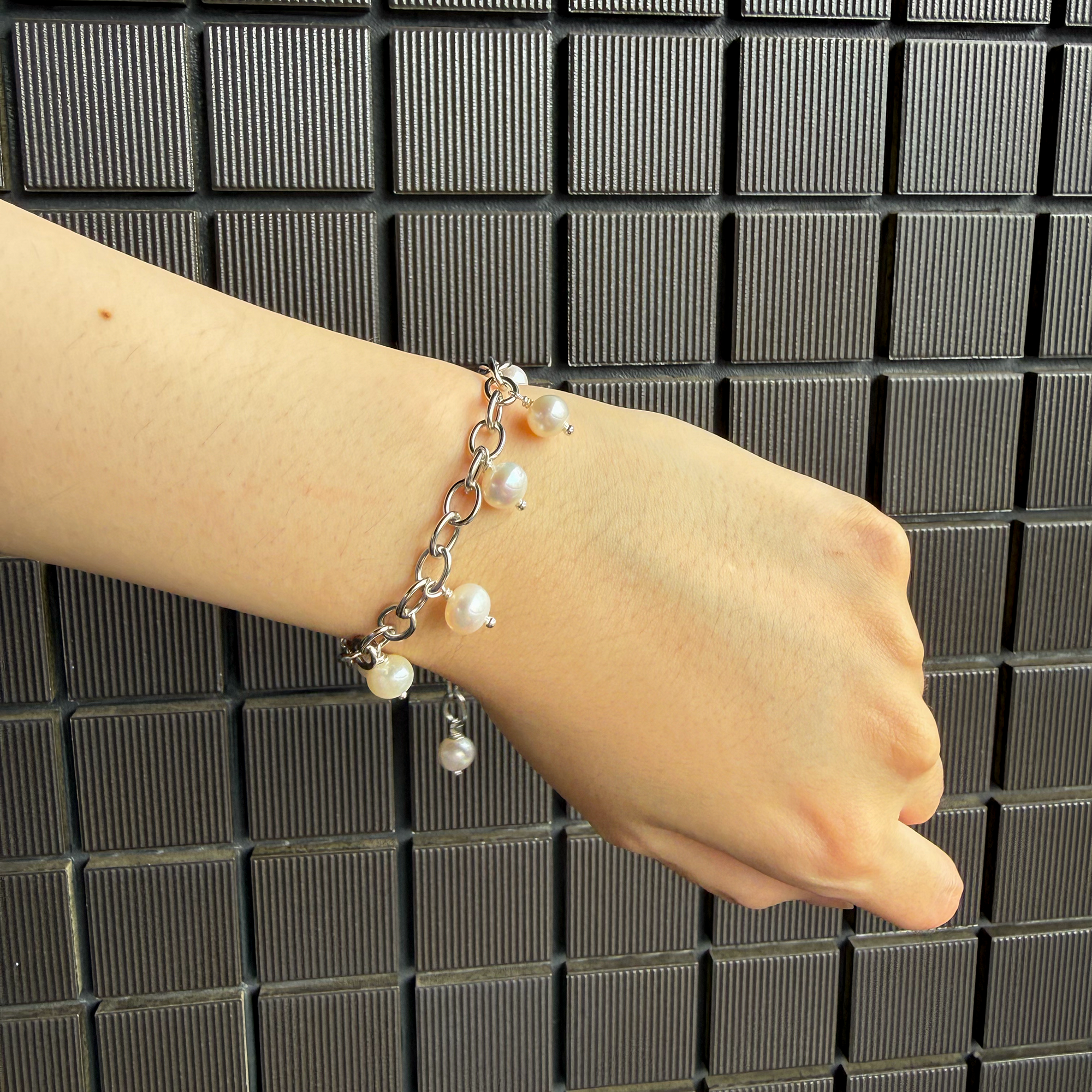 Pearl Bracelet 04 | Freshwater Pearl Chain Bracelet | Lumefia