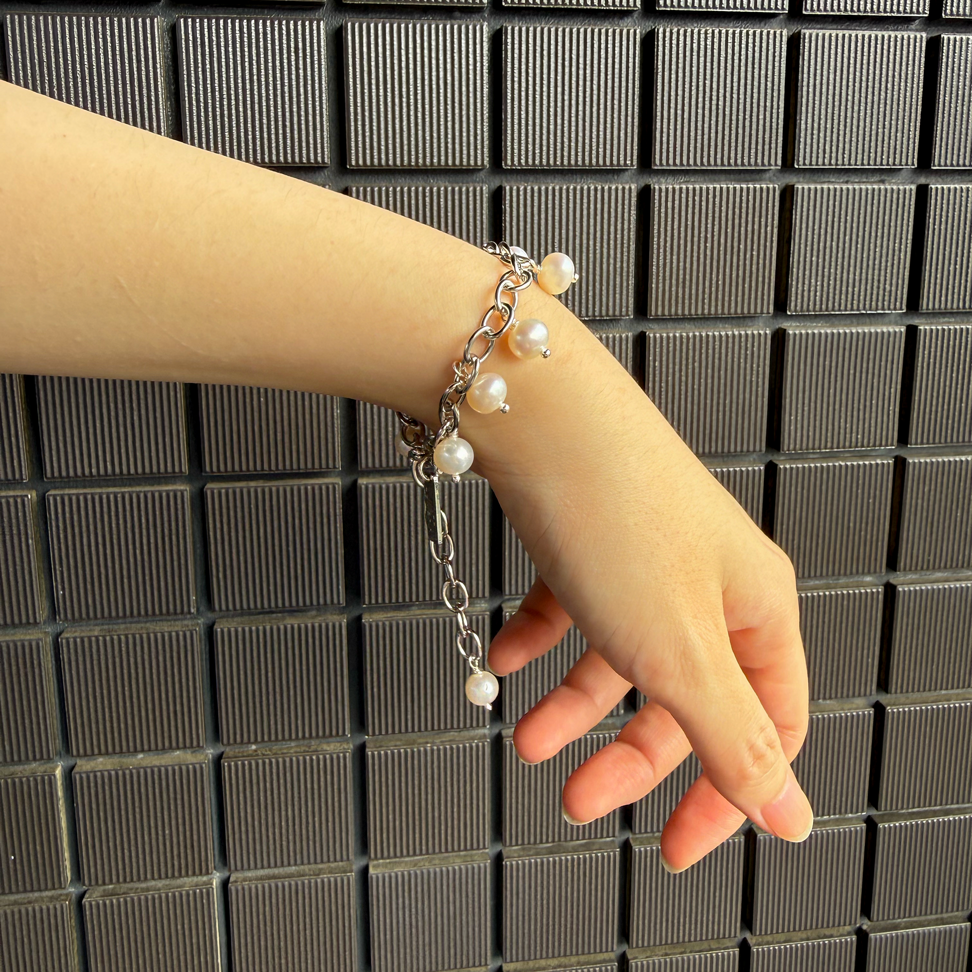 Pearl Bracelet 04 | Freshwater Pearl Chain Bracelet | Lumefia