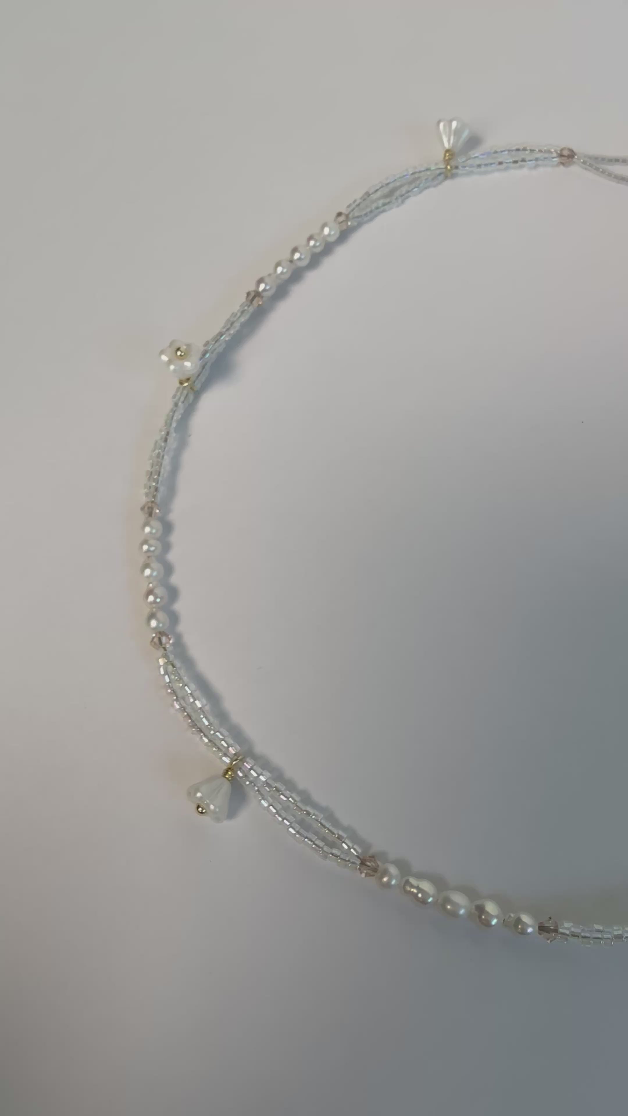 Lily of the Valley | Baroque Pearl & Glass Bead Necklace | Lumefia