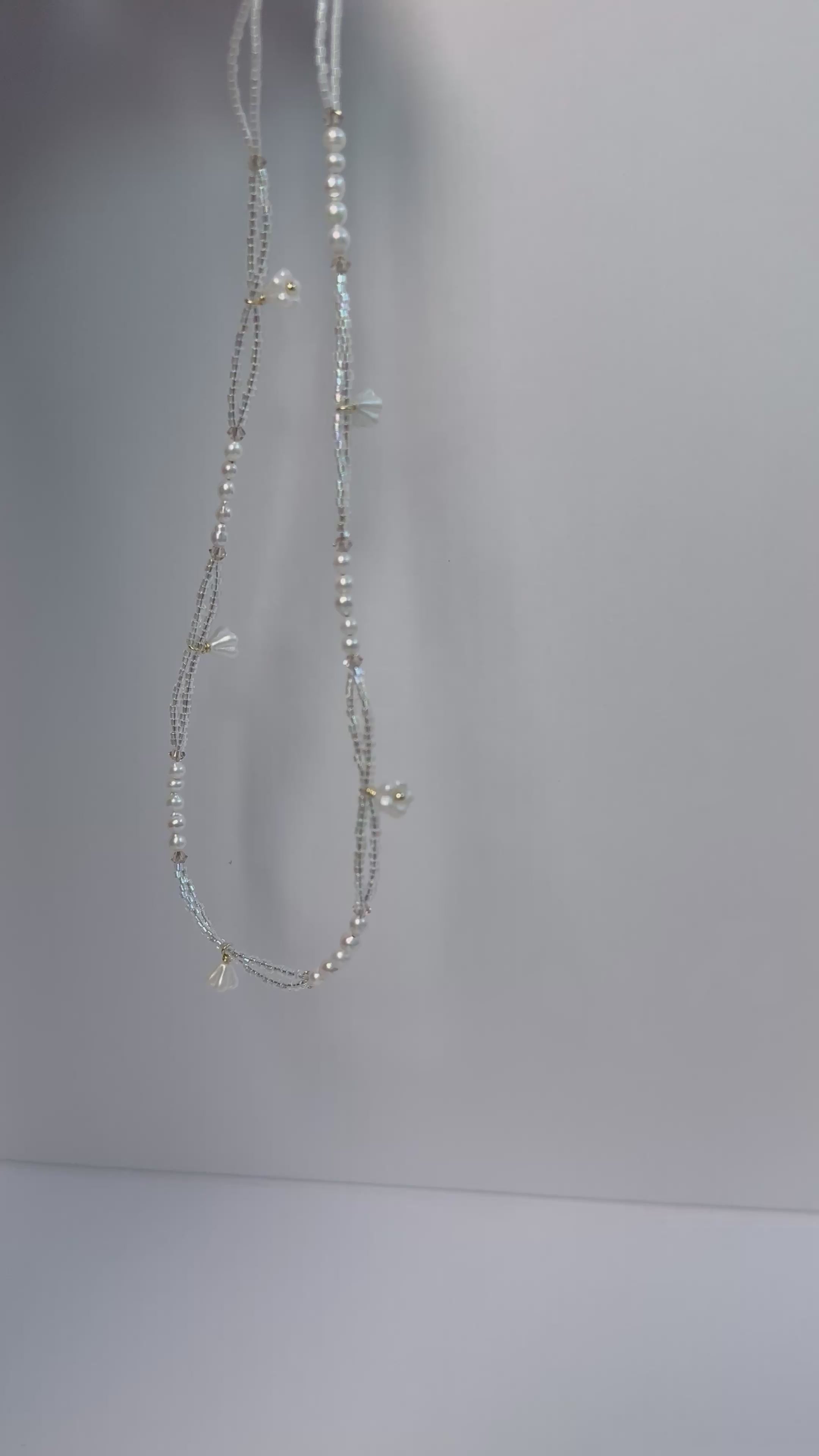 Lily of the Valley | Baroque Pearl & Glass Bead Necklace | Lumefia
