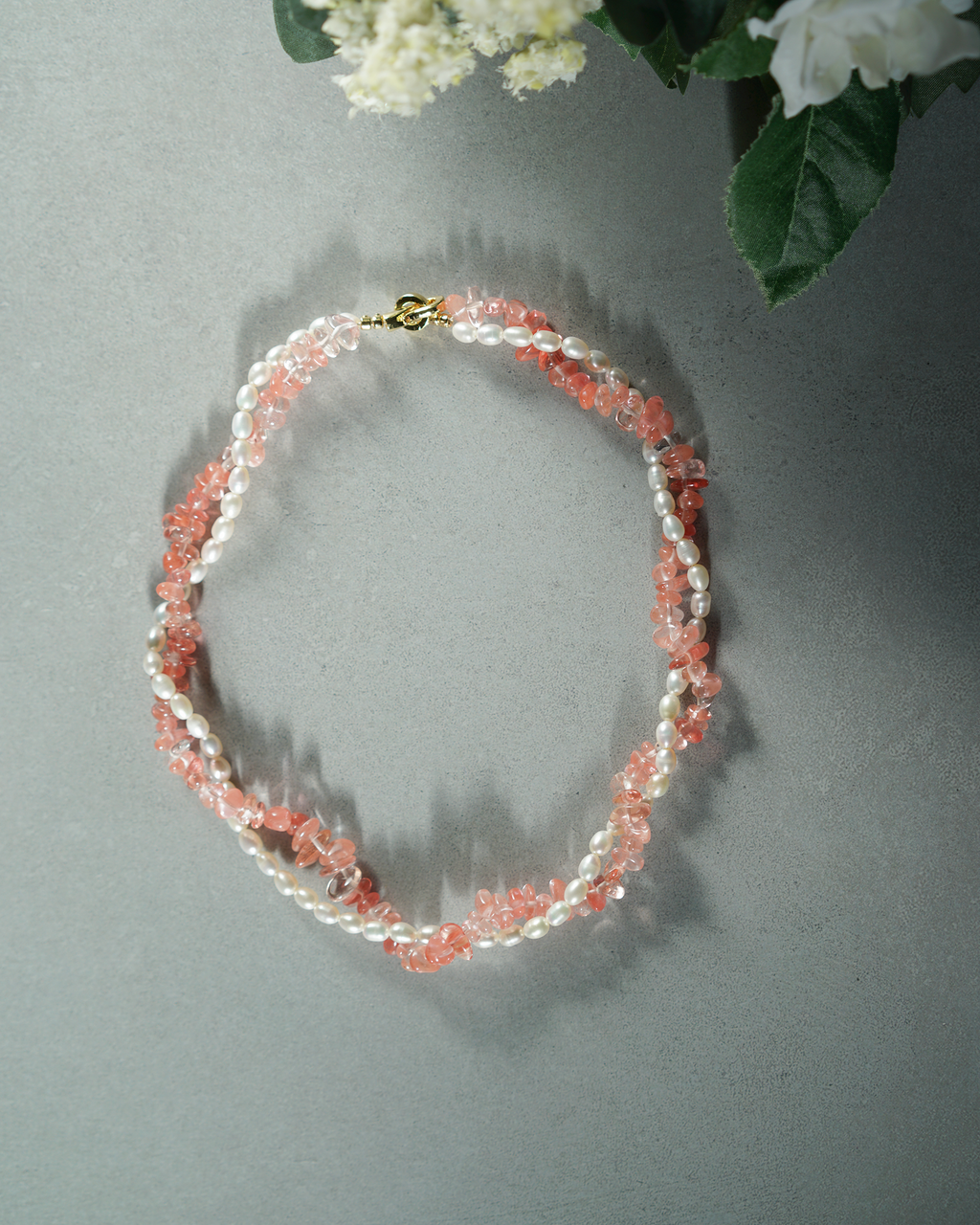 Rosewater — Pearl & Quartz Necklace