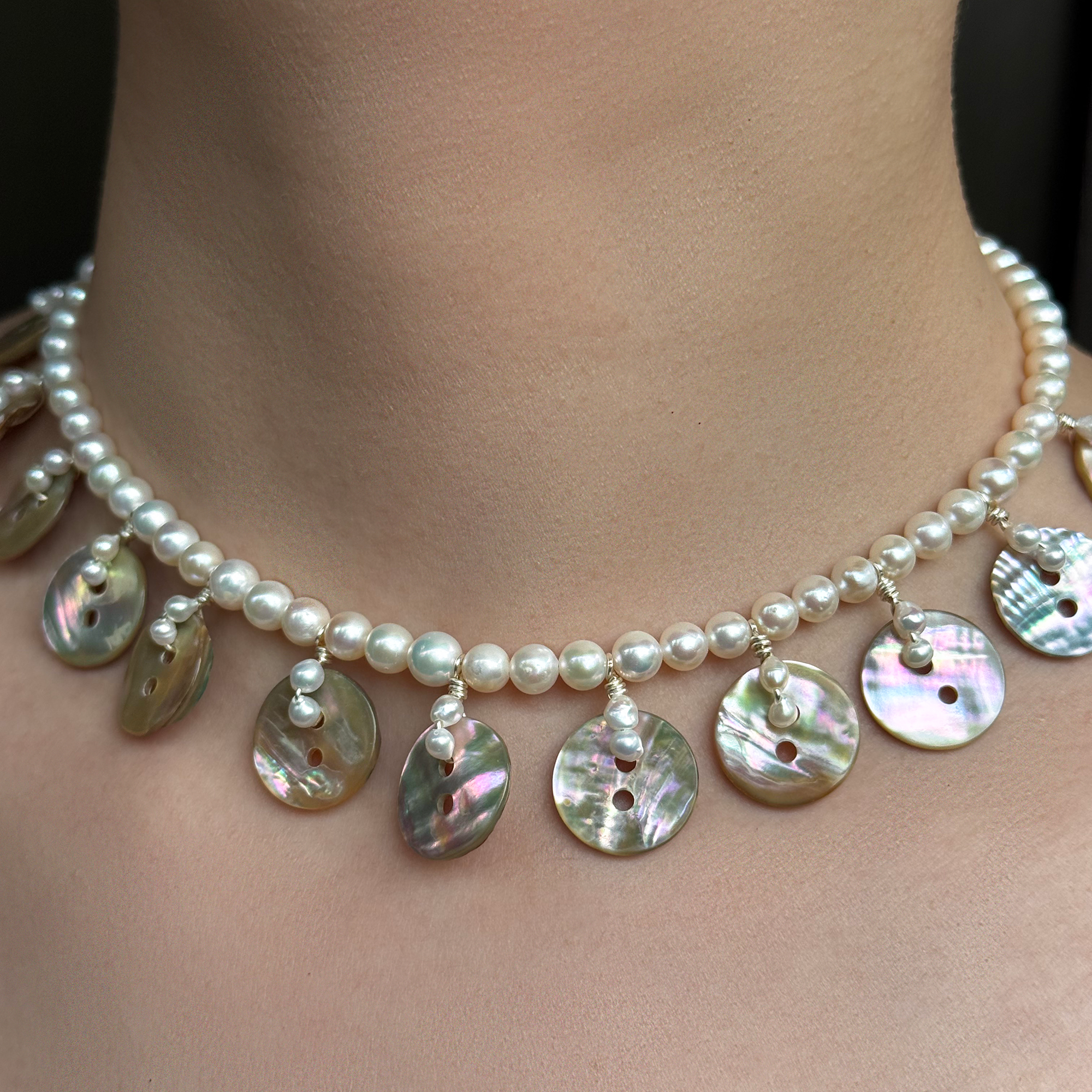 Shimmer Fragments | Shell & Pearl Choker
