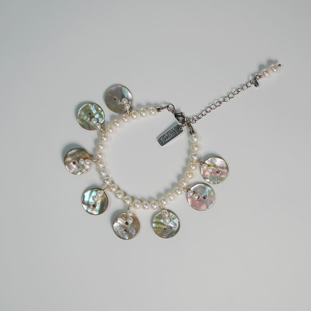 Shimmer Fragments | Pearl & Shell Bracelet | Lumefia