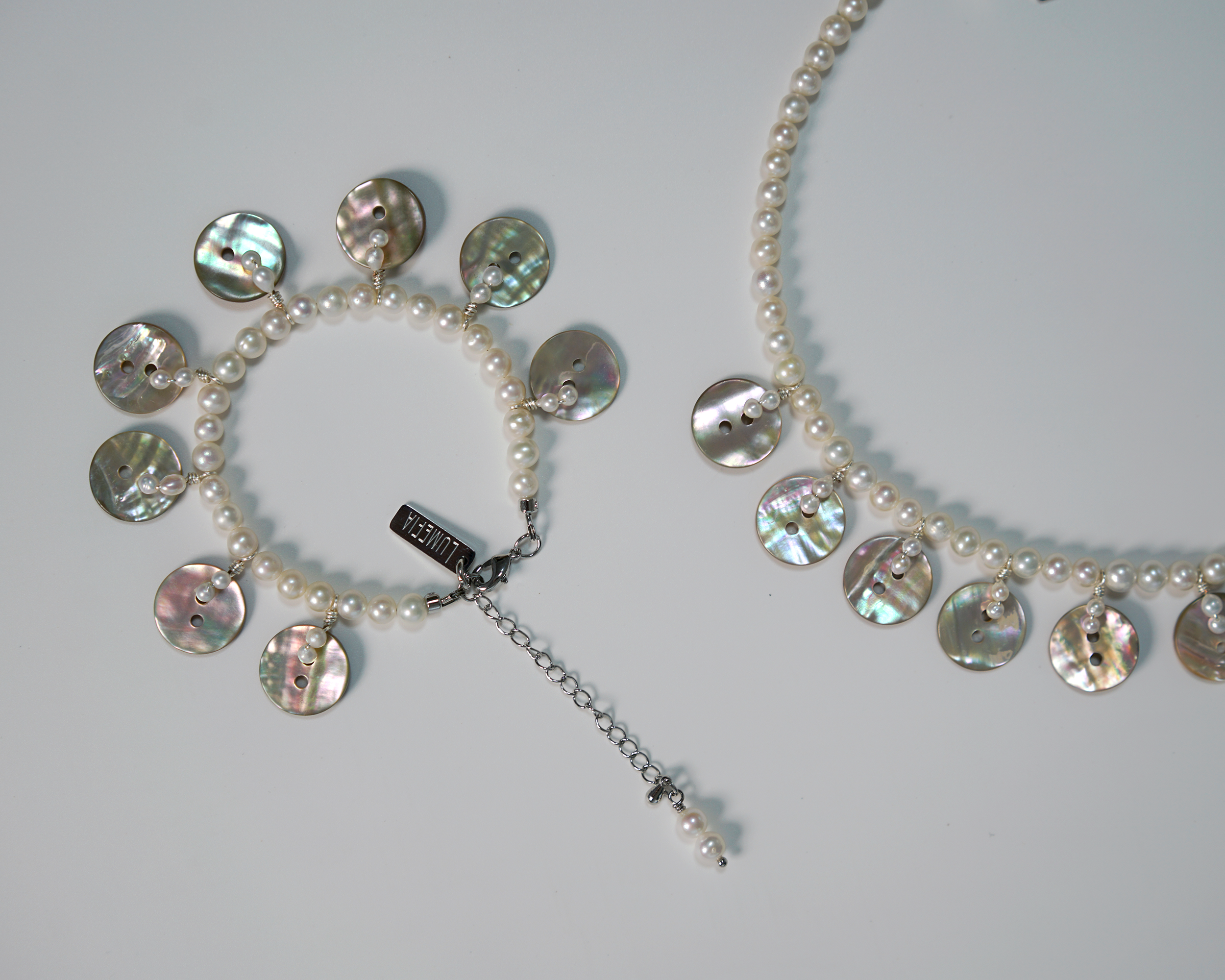 Shimmer Fragments | Pearl & Shell Bracelet | Lumefia