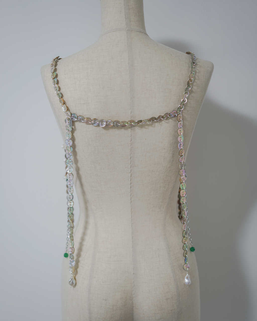 Shimmer | Abalone Shell Buttons, Freshwater Pearls & Rose Quartz Body Jewelry | Lumefia