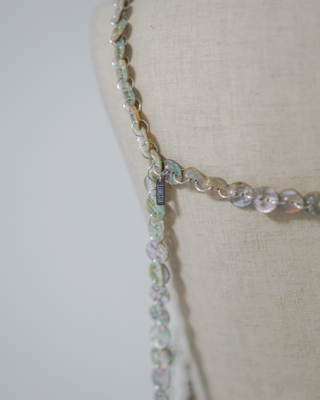 Shimmer | Abalone Shell Buttons, Freshwater Pearls & Rose Quartz Body Jewelry | Lumefia