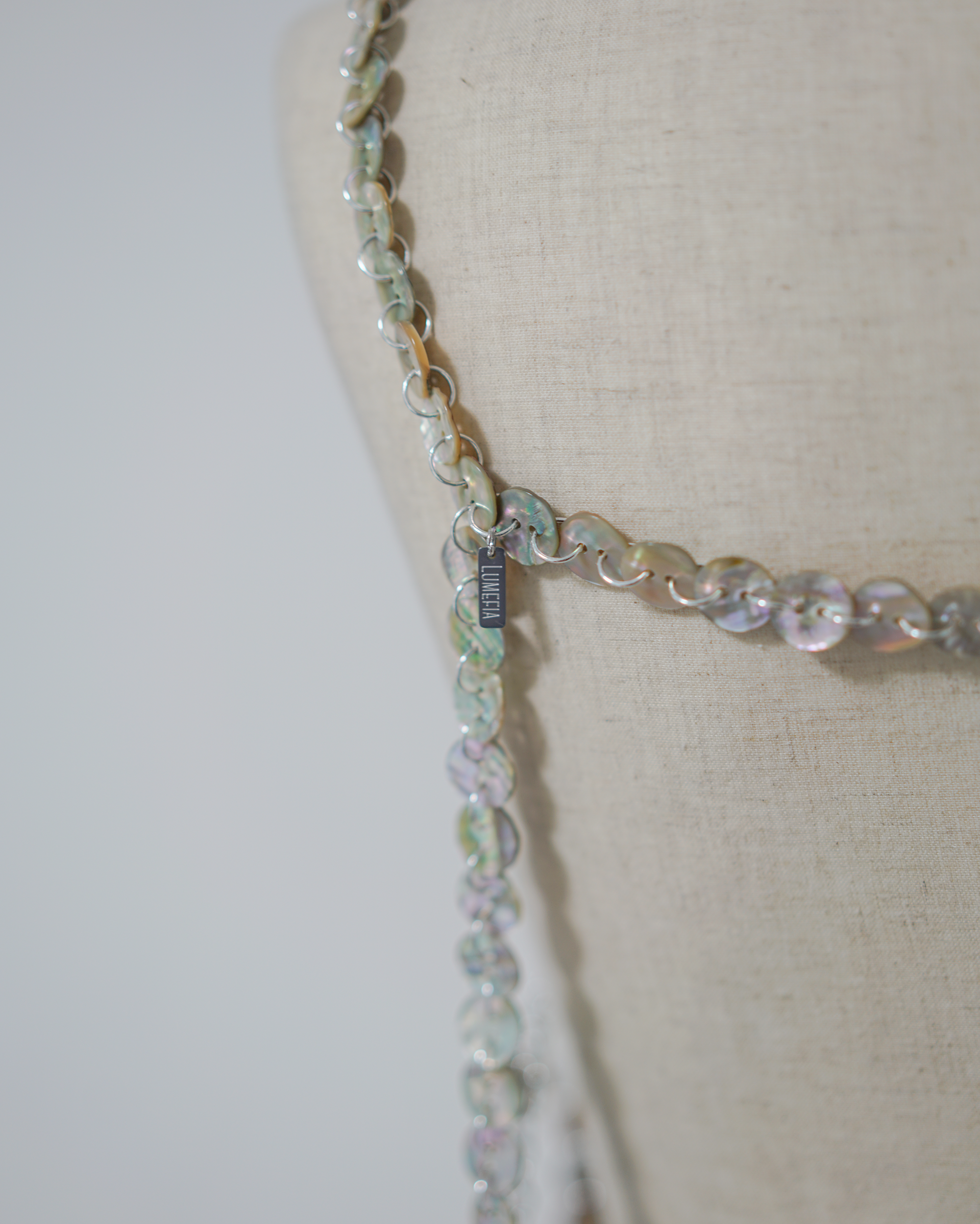 Shimmer | Abalone Shell Buttons, Freshwater Pearls & Rose Quartz Body Jewelry | Lumefia