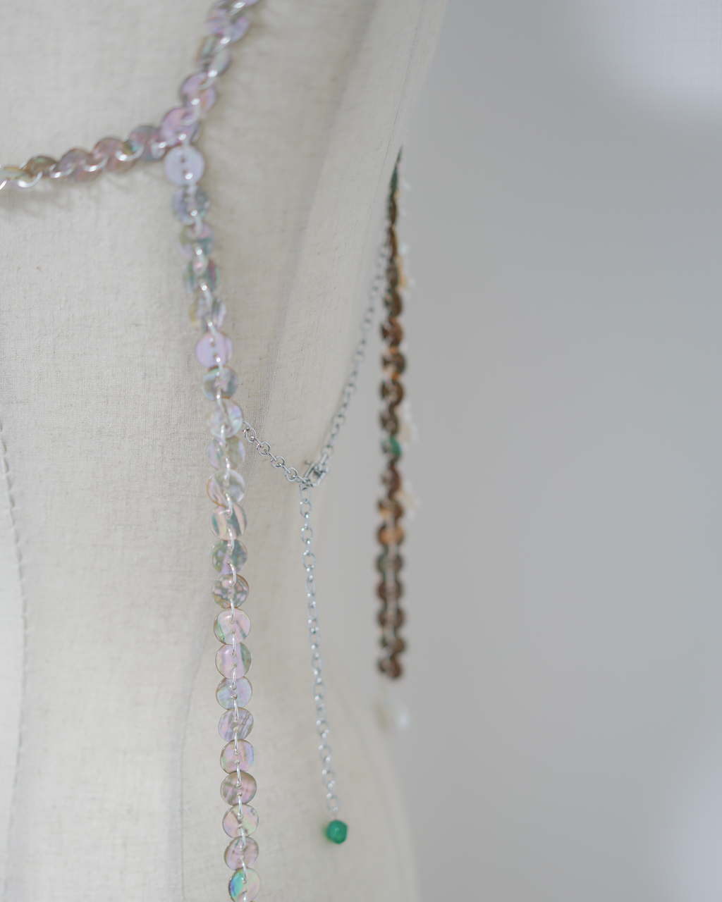 Shimmer | Abalone Shell Buttons, Freshwater Pearls & Rose Quartz Body Jewelry | Lumefia
